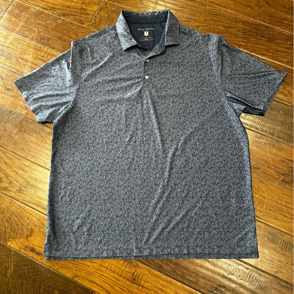Hickey Freeman‎ Navy Floral Polo Shirt